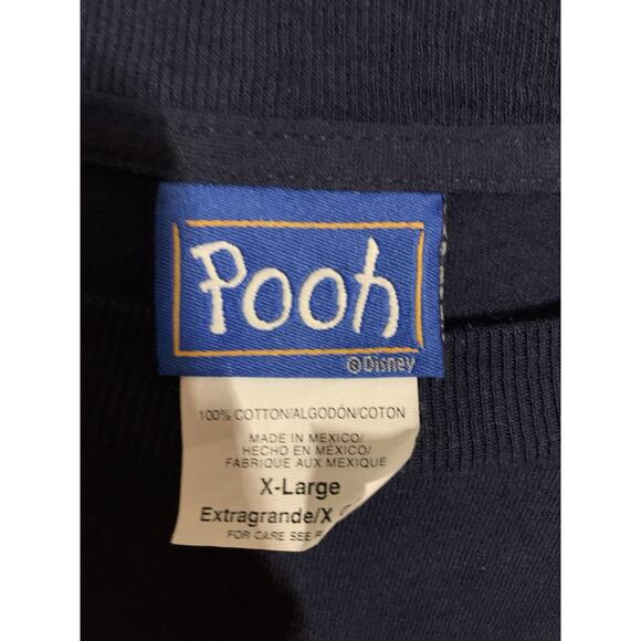 Vintage Winnie The Pooh T Shirt X Large POOH Disney Pullover Crewneck Blue 90's - Picture 5 of 5